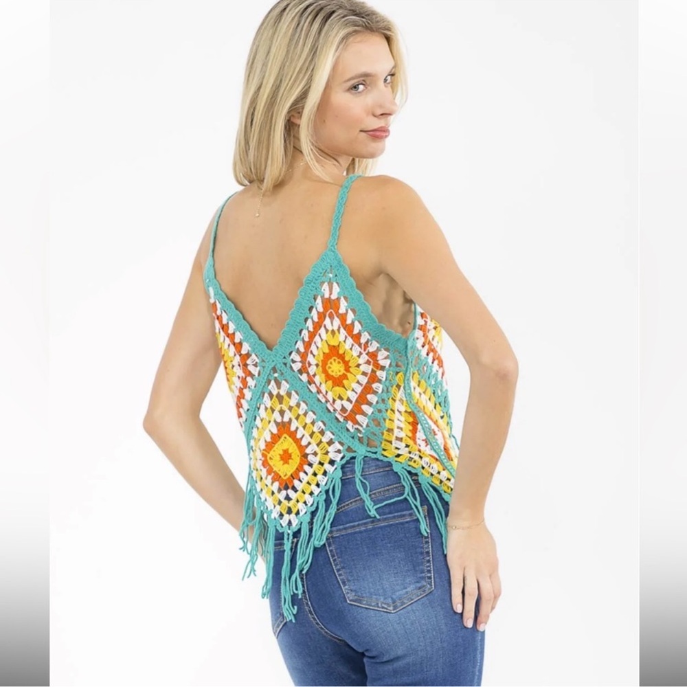 Bohemian Crochet Fringe Top - Picture 4 of 4